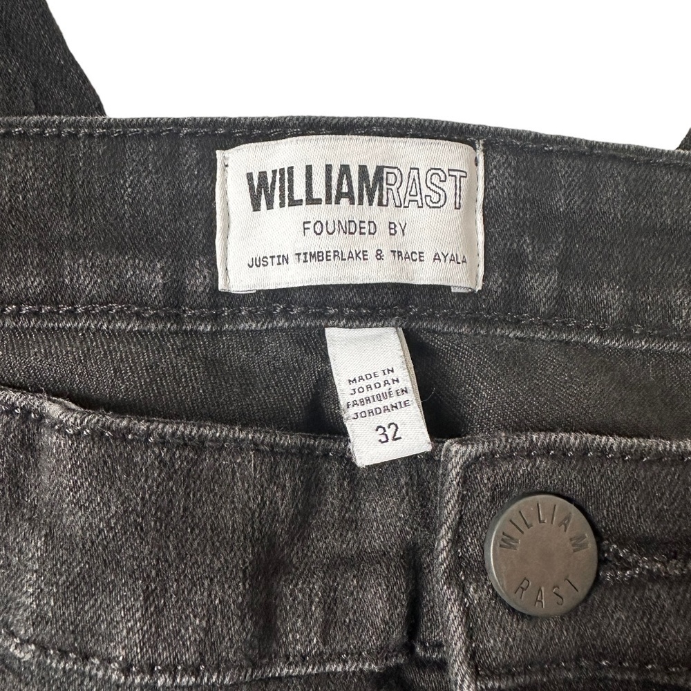 William Rast High-Rise Sculpted Zip Ankle Skinny Jeans Size 32 Faded Black - Picture 12 of 16